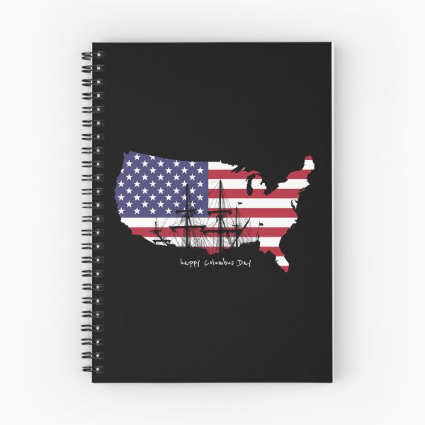 Item preview, American country map And barque Happy columbus Day    designed and sold by PopCultureClote.
