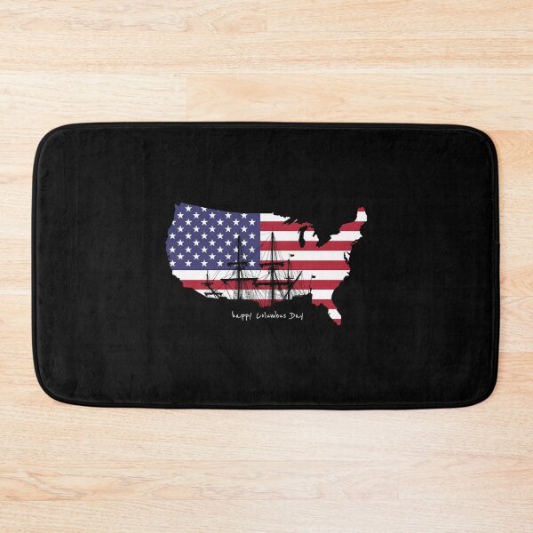 Item preview, American country map And barque Happy columbus Day    designed and sold by PopCultureClote.