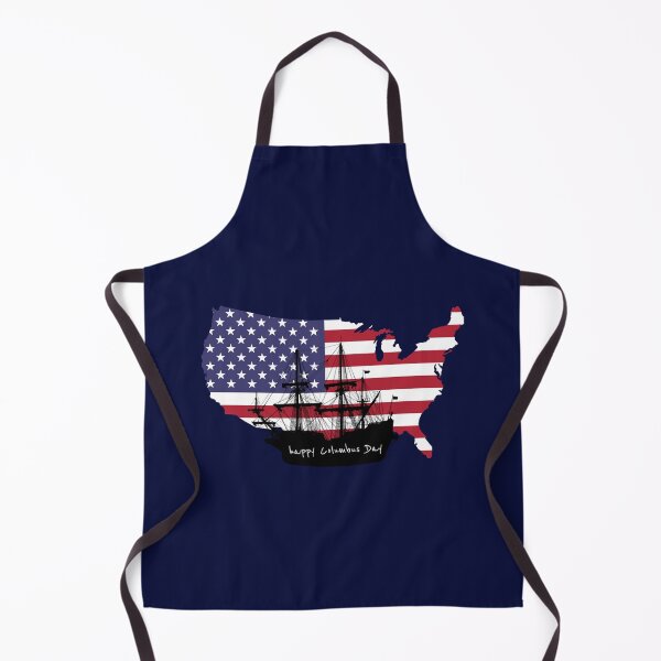 Item preview, American country map And barque Happy columbus Day designed and sold by PopCultureClote.