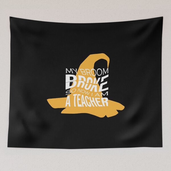 Item preview, My Broom Broke so Now I Am a Teacher Classic T-shirt designed and sold by ouaredi.
