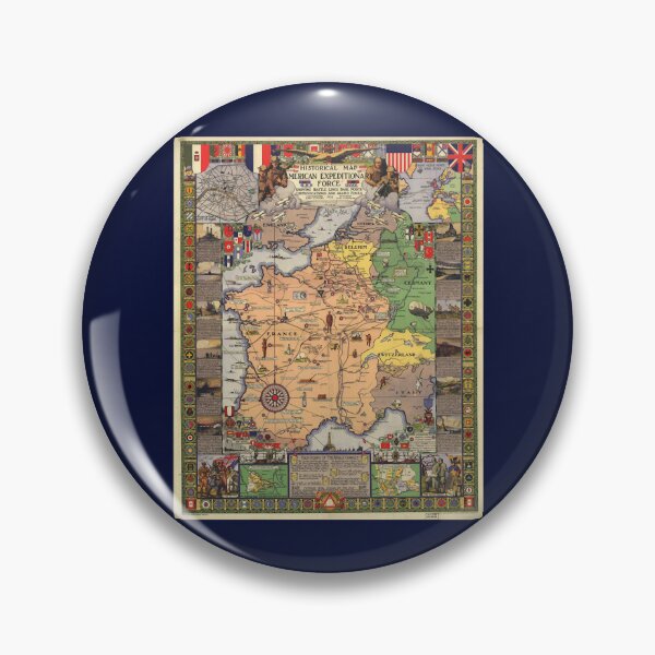 Item preview, American Expeditionary Force World War I Map  designed and sold by PopCultureClote.