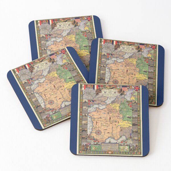 Item preview, American Expeditionary Force World War I Map  designed and sold by PopCultureClote.