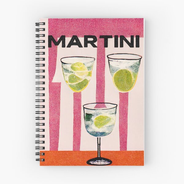 Item preview, Martini Cocktail Retro Cocktail Poster 1990s Stripes Bar Prints, Vintage Drinks, Recipe, Wall Art designed and sold by betternotes.
