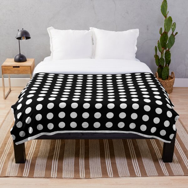 Item preview, White Polka Dot Pattern on Black Background designed and sold by QOT  Designs.