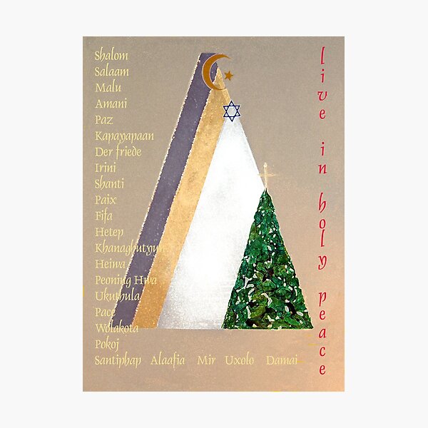 Live in Holy Peace (The Princess Kealapuaone design) Photographic Print