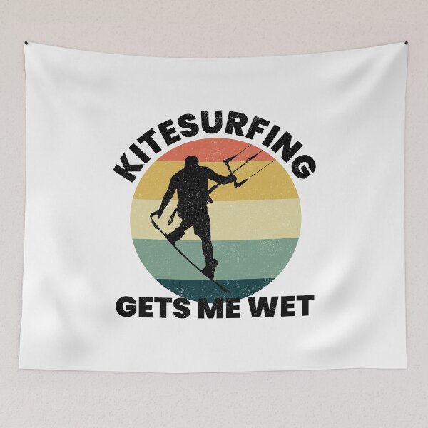 Item preview, Kitesurfing Kiteboarding Kiteboarder Kitesurf Vintage Retro designed and sold by TastefulTees.