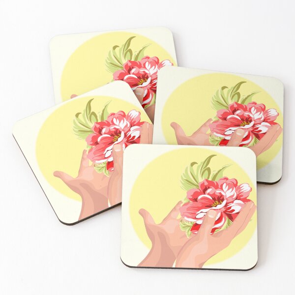 Item preview, peony flower in human hands designed and sold by Zhanna Lenivaya.