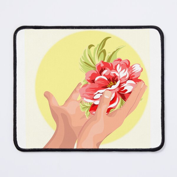 Item preview, peony flower in human hands designed and sold by Zhanna Lenivaya.