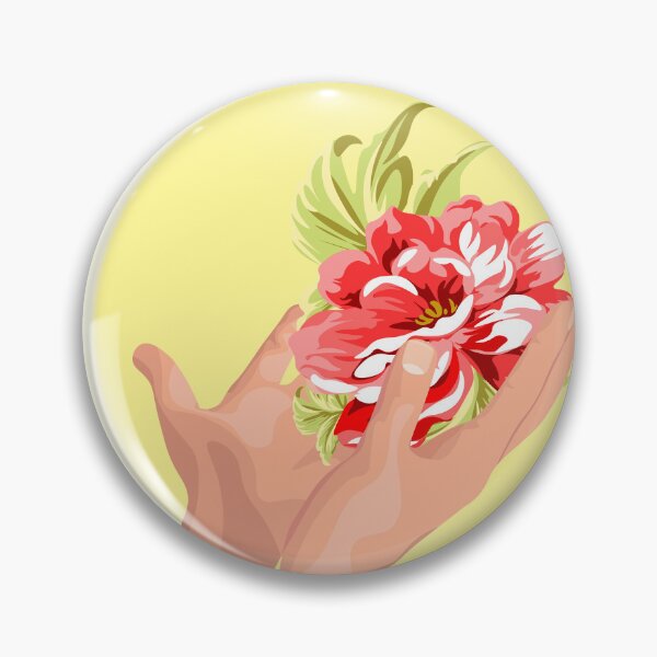 Item preview, peony flower in human hands designed and sold by Zhanna Lenivaya.