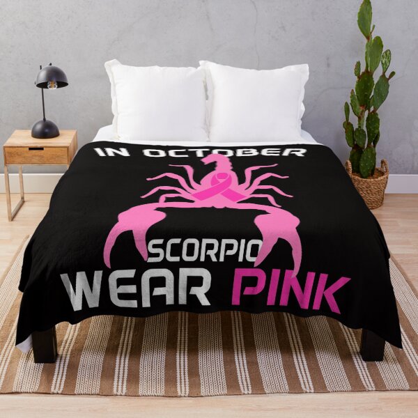Item preview, In October We Wear Pink Scorpio Breast Cancer Awareness designed and sold by Buyeseoshop.