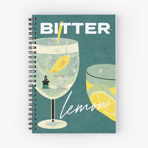 Item preview, Bitter Lemon Retro Cocktail Poster Lighthouse Bar Prints, Vintage Drinks, Recipe, Wall Art designed and sold by betternotes.