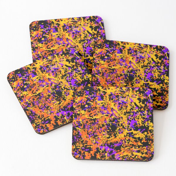 Item preview, Paint Dots Vector Yellow and Purple on Black designed and sold by Bespired.