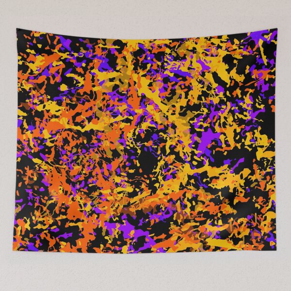 Item preview, Paint Dots Vector Yellow and Purple on Black designed and sold by Bespired.