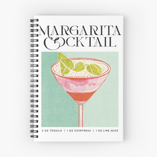 Aperçu de l'œuvre Margarita Retro Cocktail Poster Turquoise Bar Prints, Vintage Drinks, Recipe, Wall Art créée et vendue par betternotes.