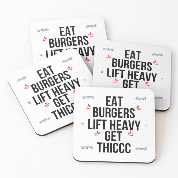 Item preview,  Eat burgers lift heavy get thiccc designed and sold by Todayshirtyp.