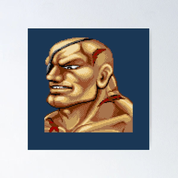 SF2 CHAMPION EDITION GUILE FACE OFF Sticker by PIXLTEES