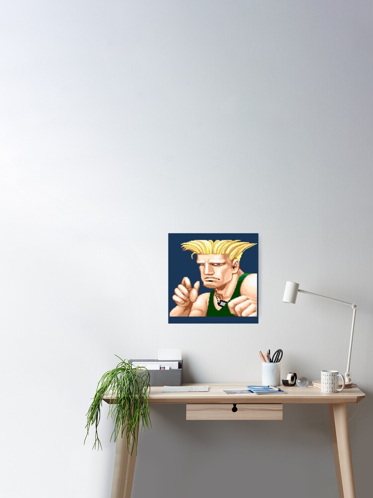 SF2 CHAMPION EDITION GUILE FACE OFF Sticker by PIXLTEES