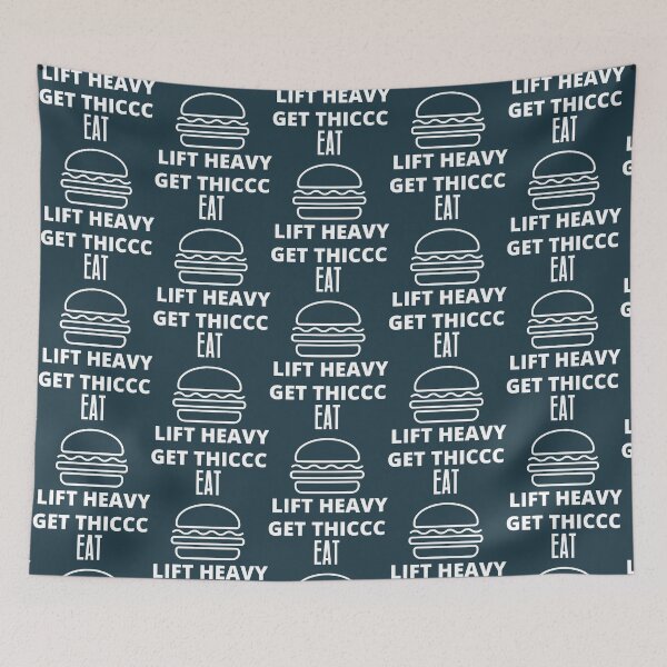 Item preview, EAT BURGER LIFT HEAVY GET THICCC designed and sold by Todayshirtyp.