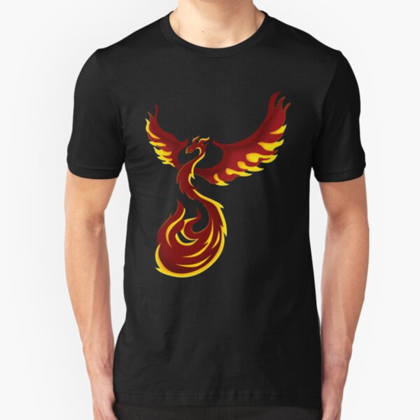 Phoenix Illustration Colourful Digital Art Slim Fit T-Shirt