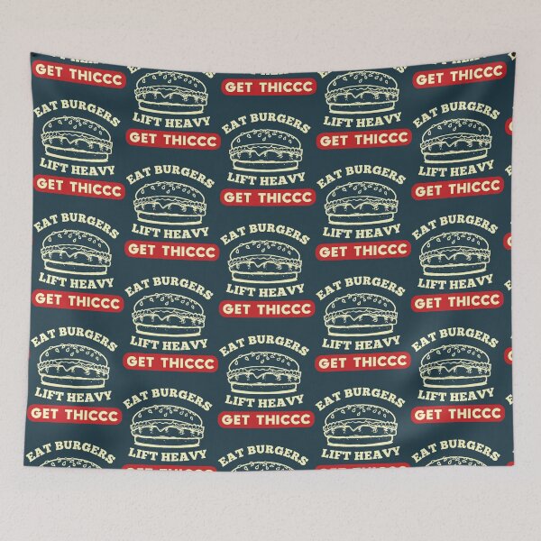 Item preview, Eat burgers lift heavy get thicc designed and sold by Todayshirtyp.