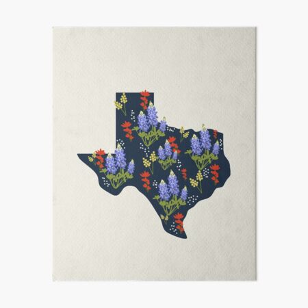 The Lone Star State of Wildflowers Art Board Print