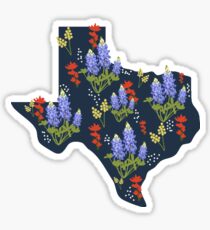 The Lone Star State of Wildflowers Sticker