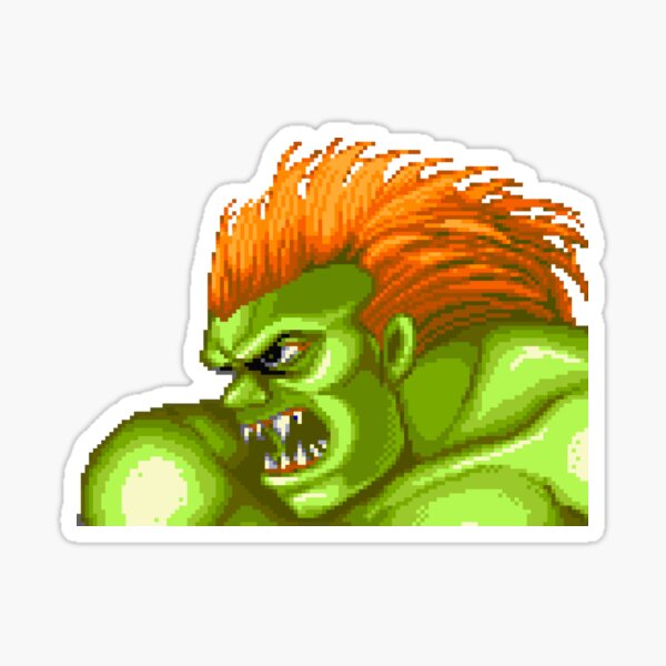 SF2 CHAMPION EDITION GUILE FACE OFF Sticker by PIXLTEES