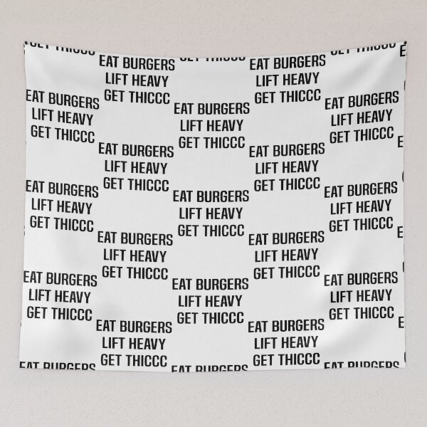 Item preview, Eat burgers lift heavy get thicc designed and sold by Todayshirtyp.