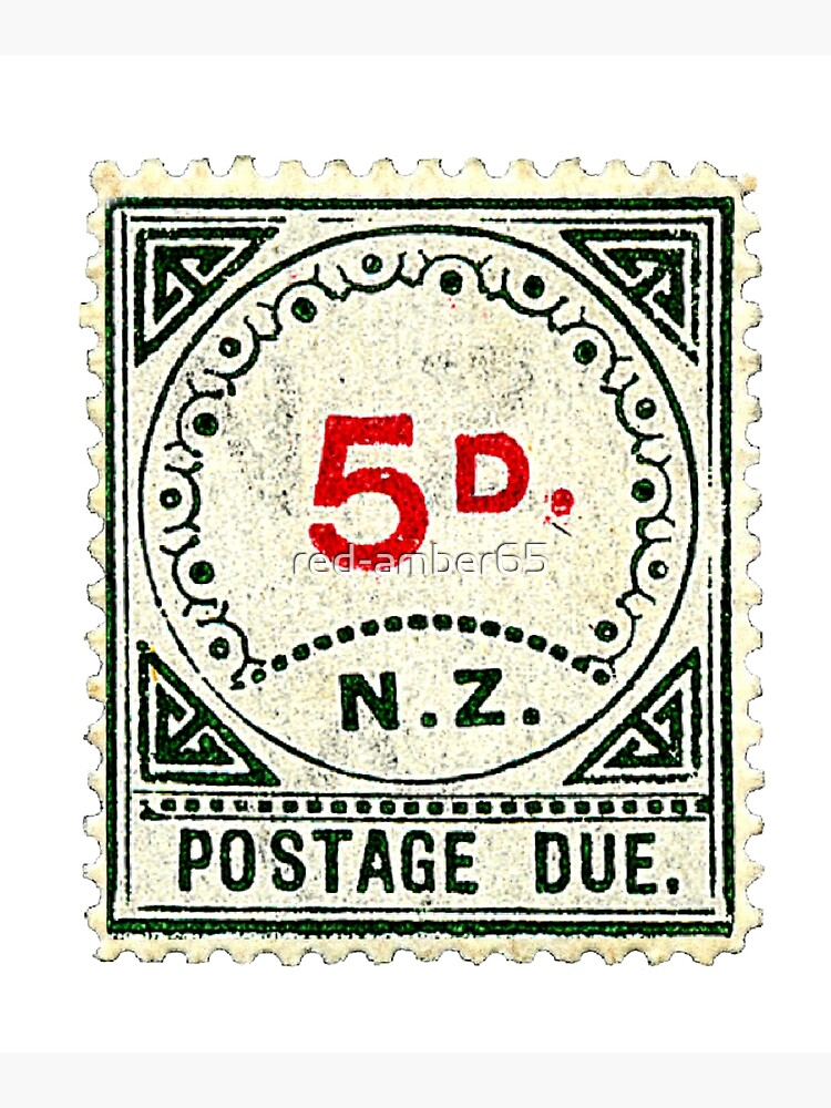 Vintage New Zealand 5D Postage Stamp Vintage New Zealand 5D Postage Stamp