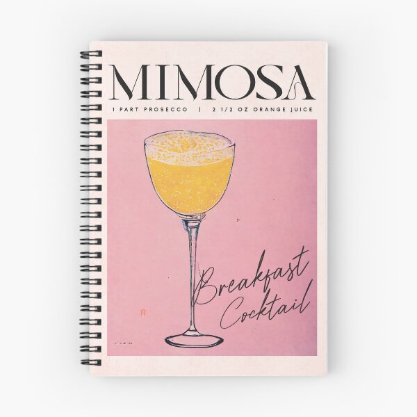 Item preview, Mimosa Retro Cocktail Poster Breakfast Cocktail Bar Prints, Vintage Drinks, Recipe, Wall Art designed and sold by betternotes.