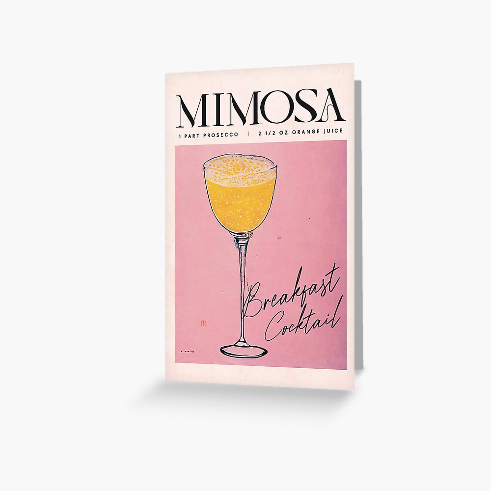 plaque métal vintage Cocktail MIMOSA