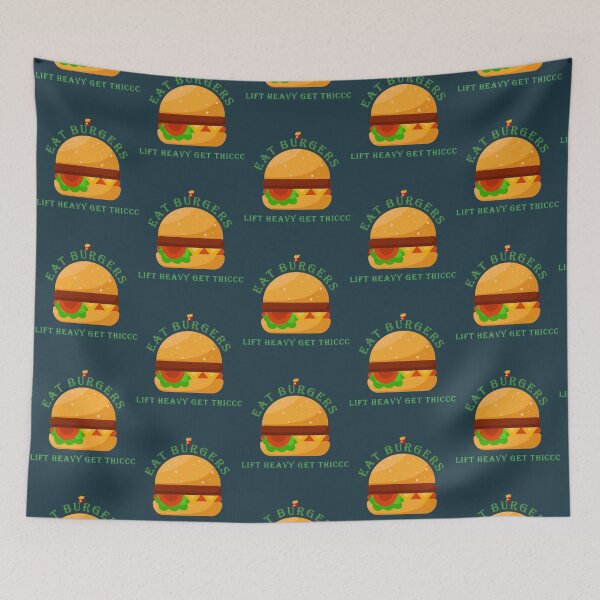 Item preview, eat burgers lift heavy get thiccc designed and sold by Todayshirtyp.