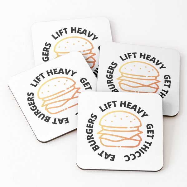 Item preview, eat burgers lift heavy get thiccc  designed and sold by Todayshirtyp.