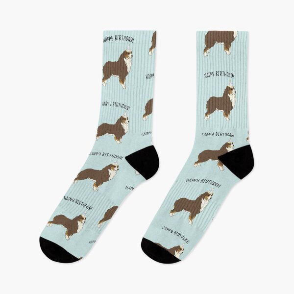 Item preview, Red Tri Aussie Australian Shepherd Dog Happy Birthday designed and sold by thepawster.