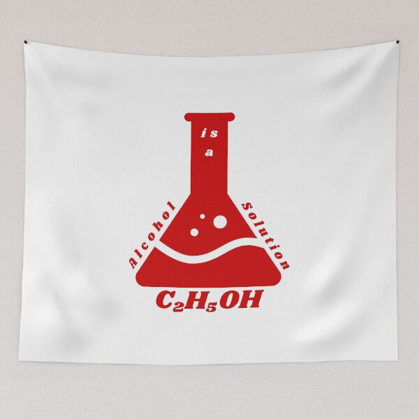 Item preview, alcohol is a solution C2H5OH chemistry designed and sold by Armkdesigns.