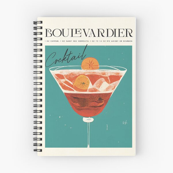 Item preview, Boulvardier Retro Cocktail Poster Classic Bar Prints, Vintage Drinks, Recipe, Wall Art designed and sold by betternotes.