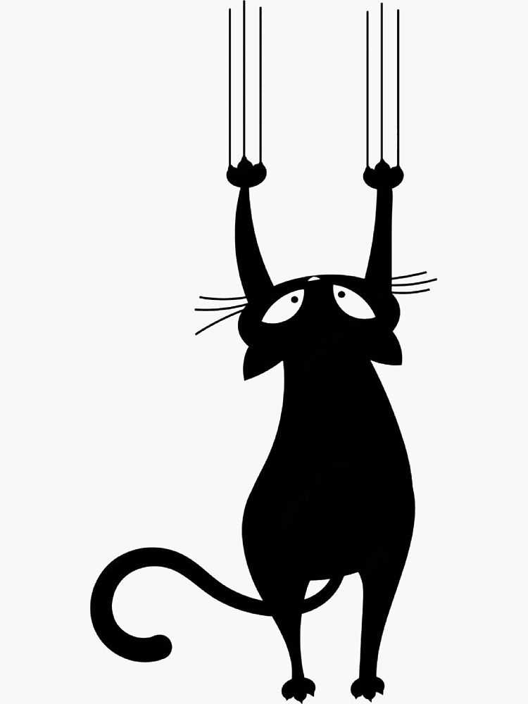 cat-scratching-sticker-for-sale-by-inspiredbypros-redbubble