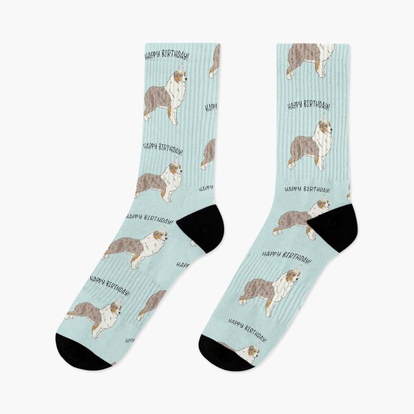 Item preview, Red Merle Aussie Australian Shepherd Dog Happy Birthday designed and sold by thepawster.