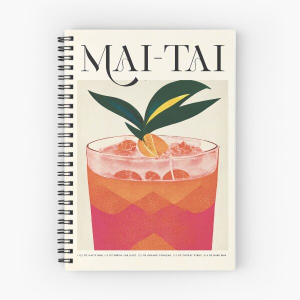 Aperçu de l'œuvre Mai Tai Retro Cocktail Poster Pineapple Bar Prints, Vintage Drinks, Recipe, Wall Art créée et vendue par betternotes.
