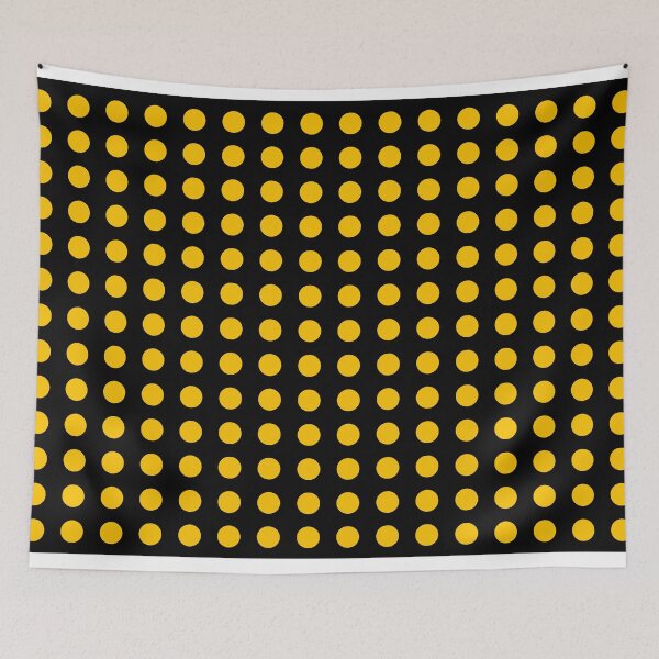 Item preview, Gold Polka Dot Pattern on Black Background designed and sold by QOT  Designs.
