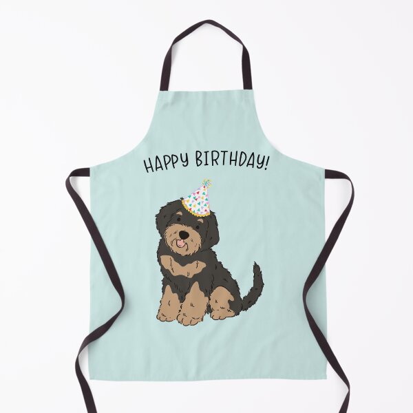 Item preview, Black and Tan Aussiedoodle Aussie Doodle Dog Happy Birthday designed and sold by thepawster.