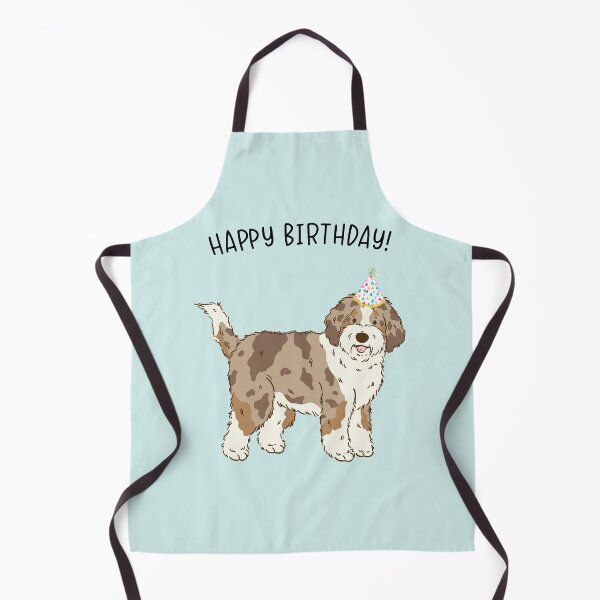 Item preview, Red Merle Aussiedoodle Aussie Doodle Dog Happy Birthday designed and sold by thepawster.