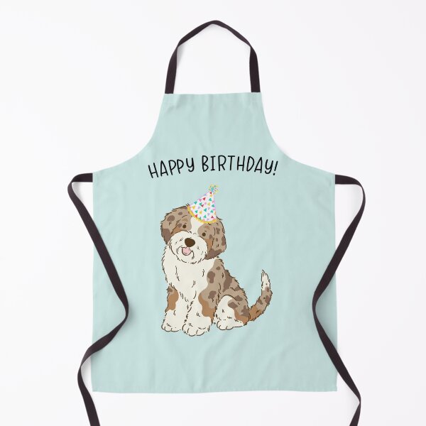 Item preview, Red Merle Aussiedoodle Aussie Doodle Dog Happy Birthday designed and sold by thepawster.