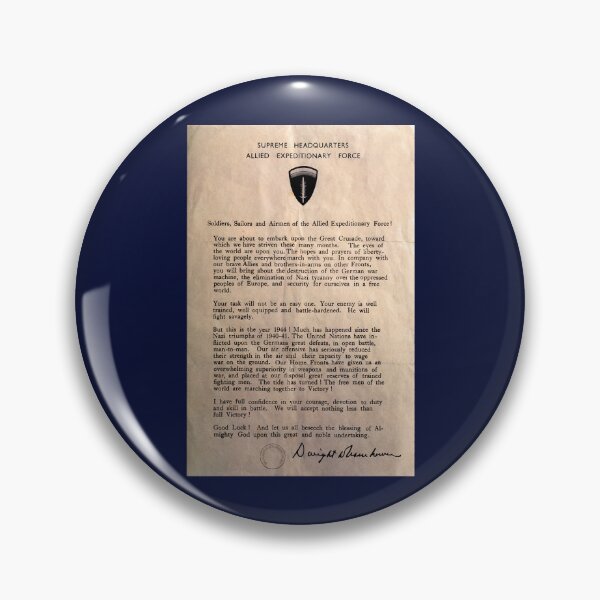 Item preview, D Day Landing WW2 Memorabilia Letter to Letter from Supreme Allied Expeditionary Force from Dwight E designed and sold by PopCultureClote.