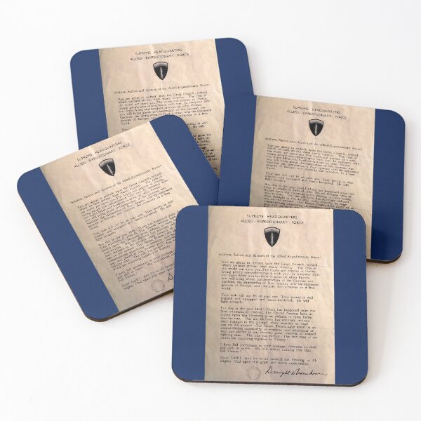 Item preview, D Day Landing WW2 Memorabilia Letter to Letter from Supreme Allied Expeditionary Force from Dwight E designed and sold by PopCultureClote.