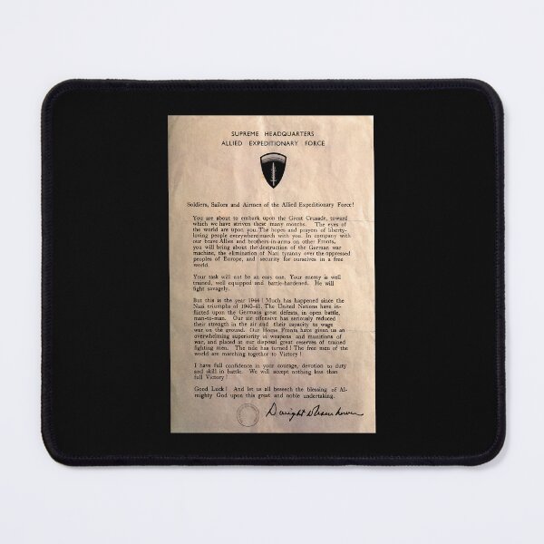 Item preview, D Day Landing WW2 Memorabilia Letter to Letter from Supreme Allied Expeditionary Force from Dwight E designed and sold by PopCultureClote.