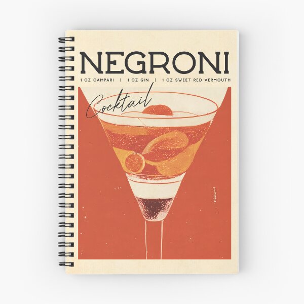 Item preview, Negroni Retro Cocktail Poster Flashlight Bar Prints, Vintage Drinks, Recipe, Wall Art designed and sold by betternotes.