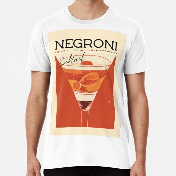Item preview, Negroni Retro Cocktail Poster Flashlight Bar Prints, Vintage Drinks, Recipe, Wall Art designed and sold by betternotes.