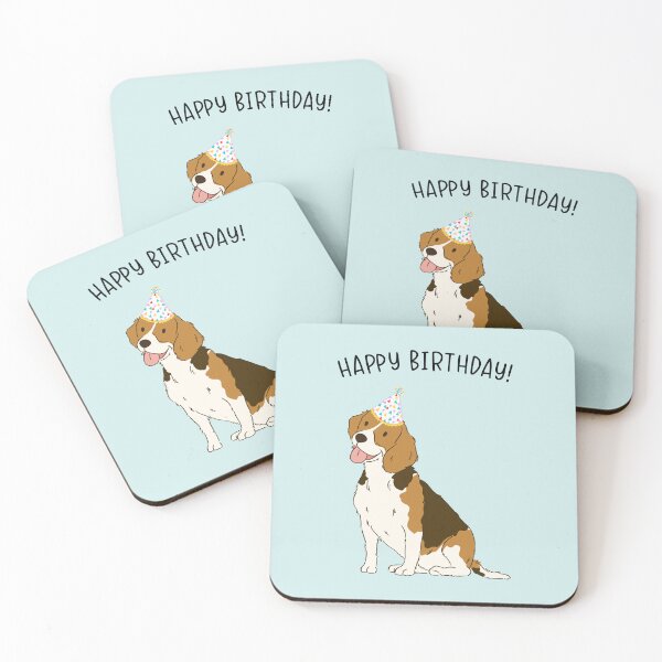 Item preview, Beagle Dog Happy Birthday designed and sold by thepawster.