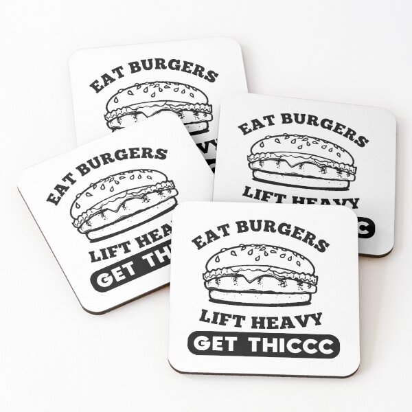Item preview, Eat burgers lift heavy get thicc designed and sold by TasuDesigners.